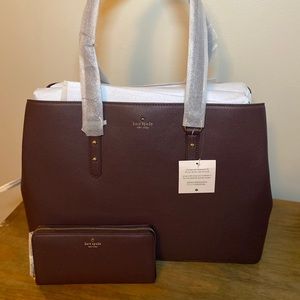 Kate Spade ♠️ Larchmont Avenue Lg Bag & Wallet Set
